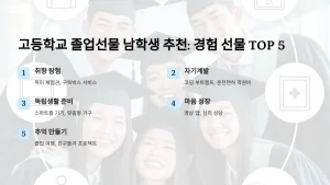 고등학교 졸업선물 남학생