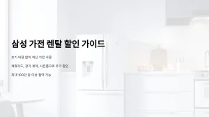 삼성 가전 렌탈, 이 방법으로 할인받으면 무조건 이득! 1