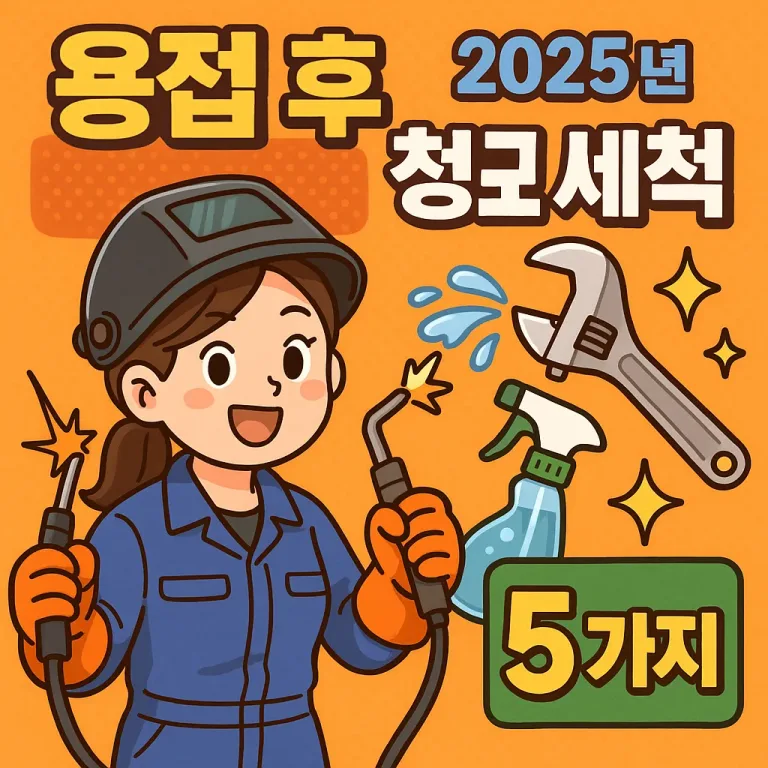 용접 후 공구 세척