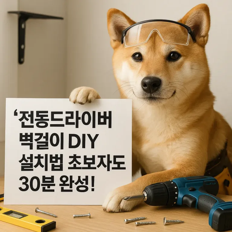 전동드라이버 벽걸이 DIY 설치법 초보자도 30분 완성!