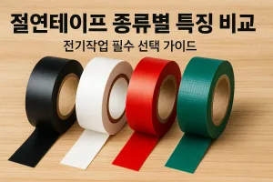 절연테이프 종류별 특징 비교! 전기작업 필수 선택 가이드