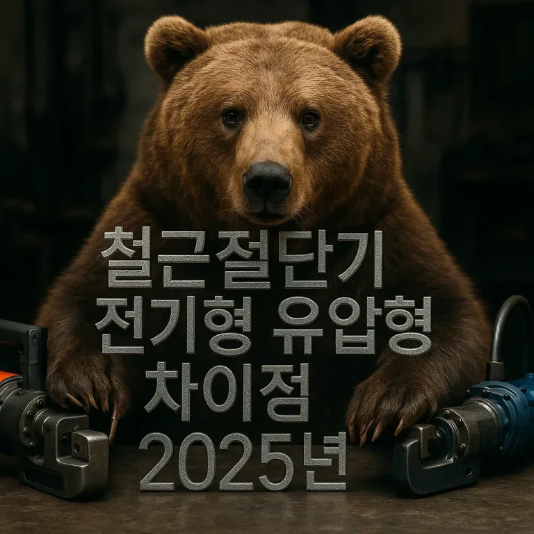 철근절단기 전기형 유압형 차이점 2025년 완벽정리